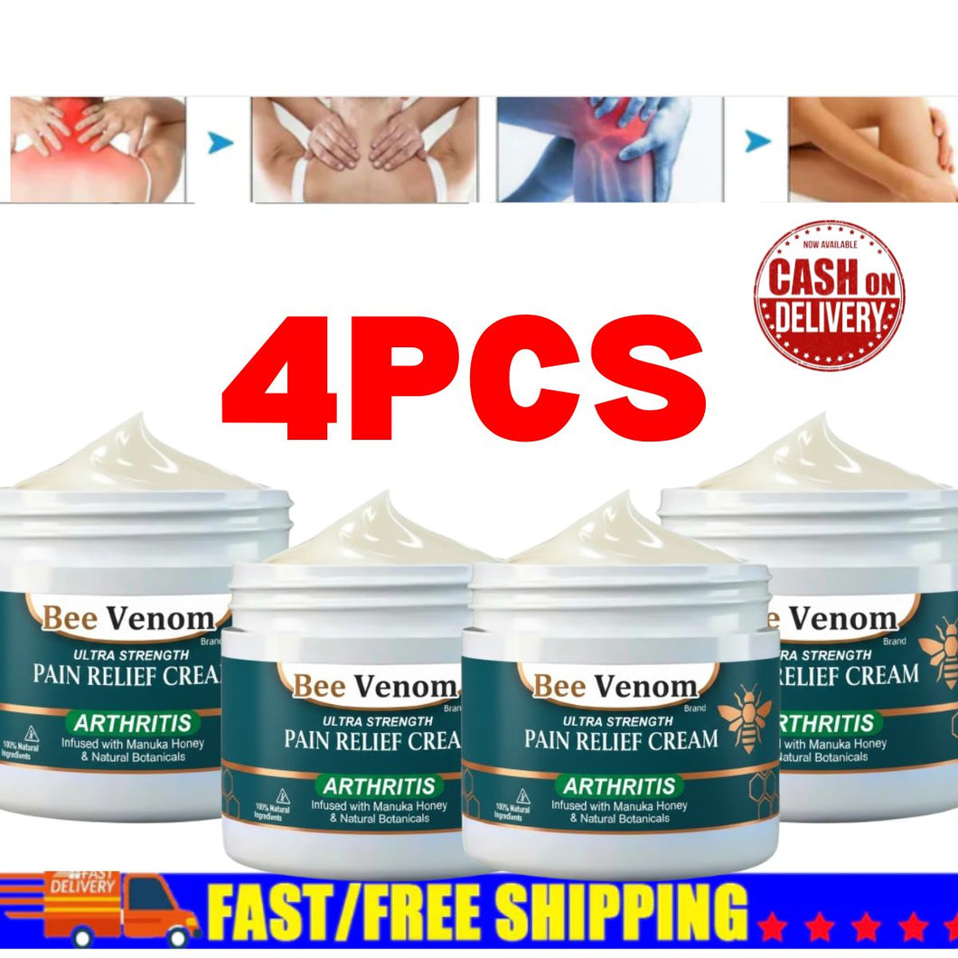Bee Venom Ultra new Strength Pain Relief Cream 100gram (Pack of 4)